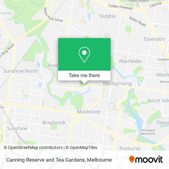 Canning Reserve and Tea Gardens map