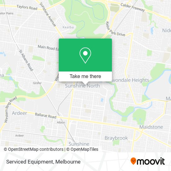 Serviced Equipment map