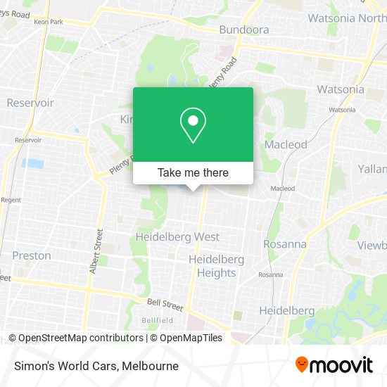 Simon's World Cars map