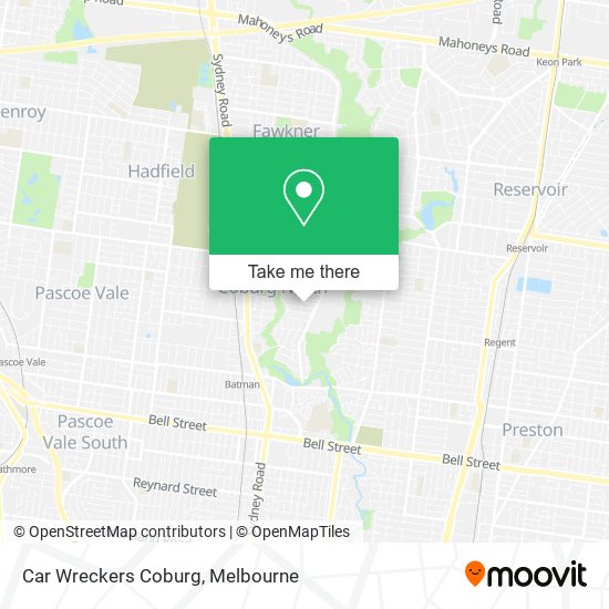 Car Wreckers Coburg map