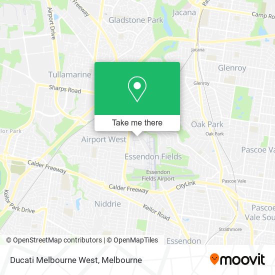 Mapa Ducati Melbourne West