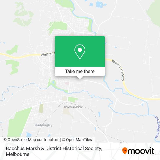 Mapa Bacchus Marsh & District Historical Society