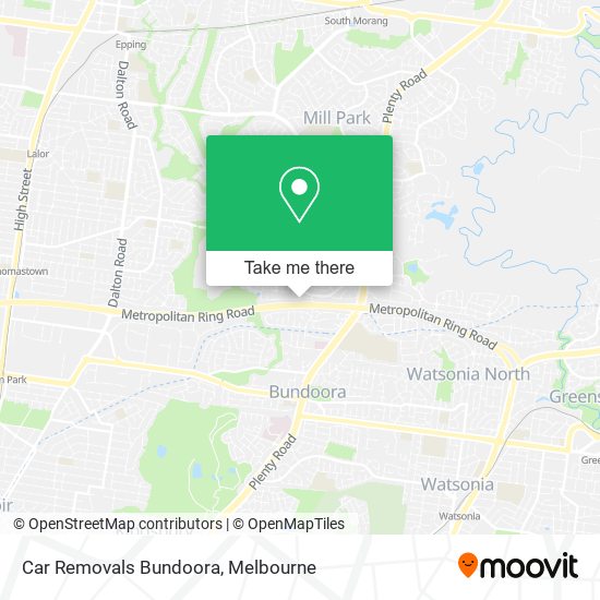 Car Removals Bundoora map