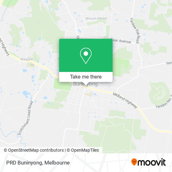 Mapa PRD Buninyong