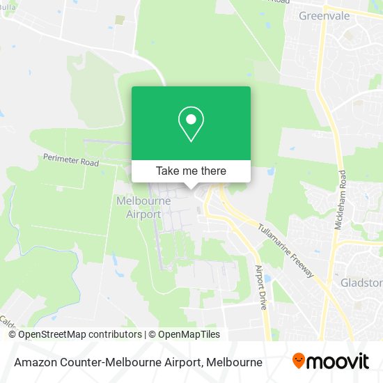 Amazon Counter-Melbourne Airport map