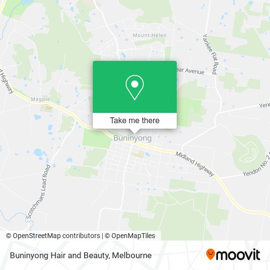 Buninyong Hair and Beauty map