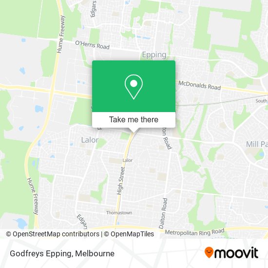 Godfreys Epping map