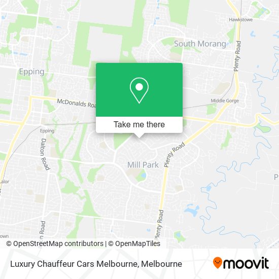 Luxury Chauffeur Cars Melbourne map