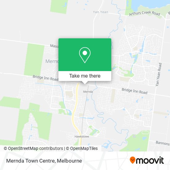 Mernda Town Centre map