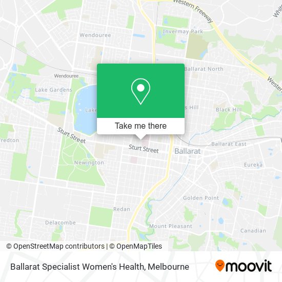 Ballarat Specialist Women's Health map