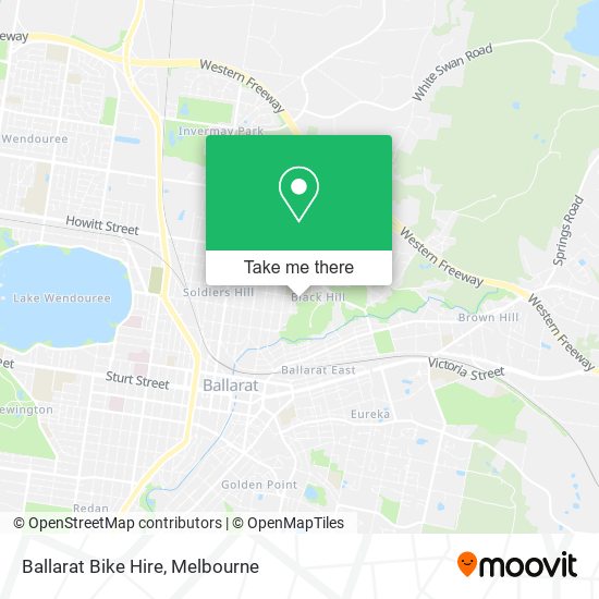 Ballarat Bike Hire map