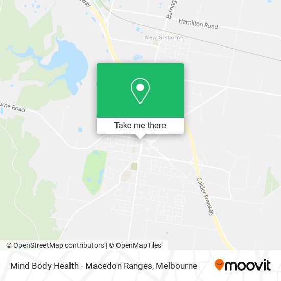 Mapa Mind Body Health - Macedon Ranges