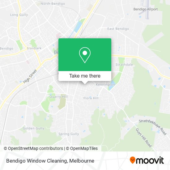 Bendigo Window Cleaning map