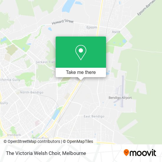 The Victoria Welsh Choir map