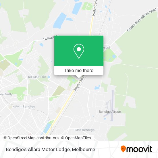 Bendigo's Allara Motor Lodge map