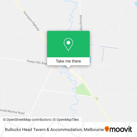 Bullocks Head Tavern & Accommodation map