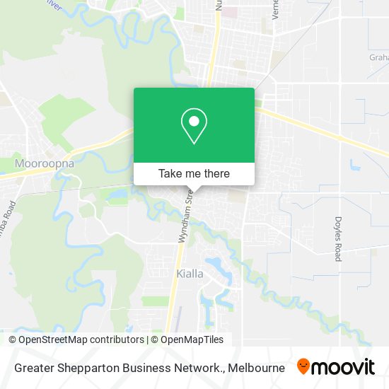 Mapa Greater Shepparton Business Network.