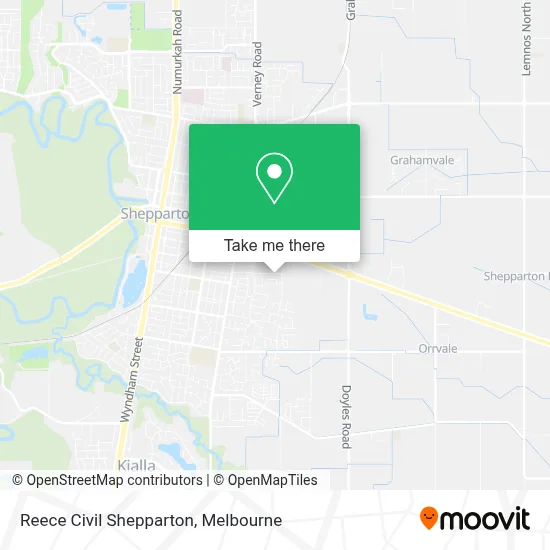 Reece Civil Shepparton map