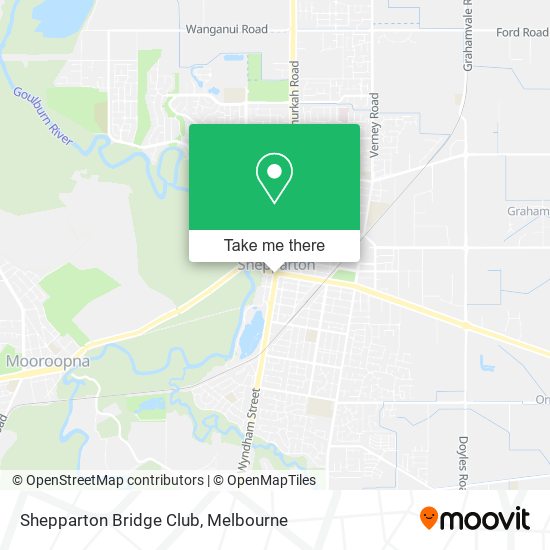 Shepparton Bridge Club map