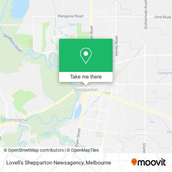 Lovell's Shepparton Newsagency map