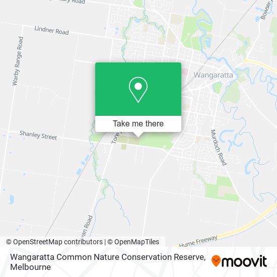 Mapa Wangaratta Common Nature Conservation Reserve