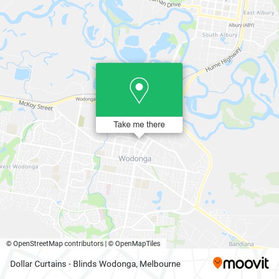 Dollar Curtains - Blinds Wodonga map
