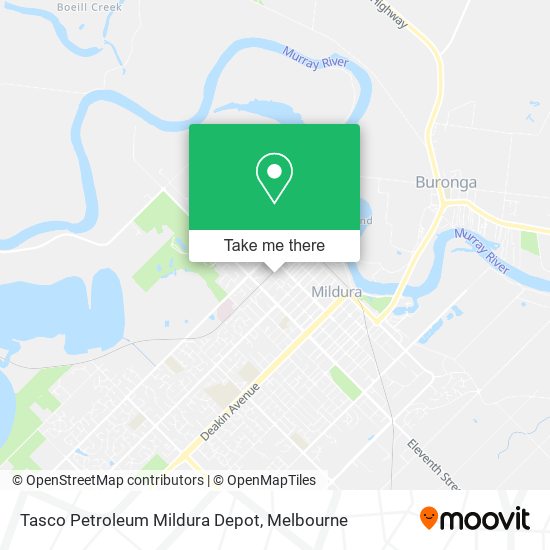 Tasco Petroleum Mildura Depot map