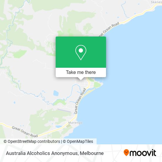 Australia Alcoholics Anonymous map