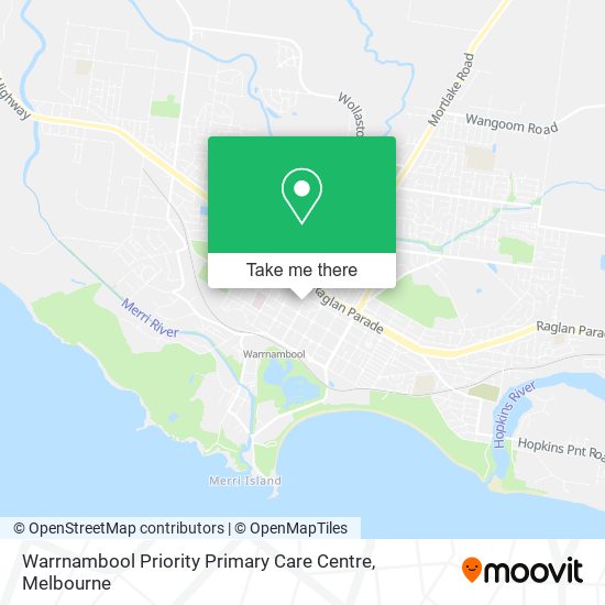 Warrnambool Priority Primary Care Centre map