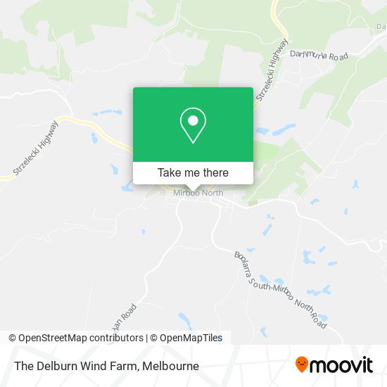 The Delburn Wind Farm map