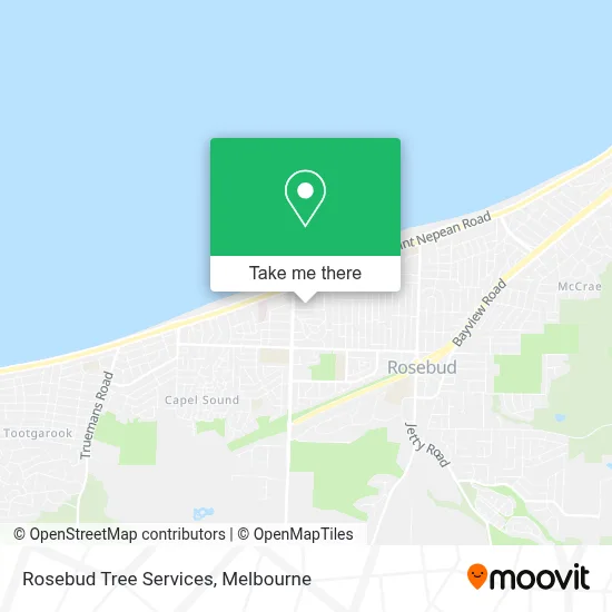 Mapa Rosebud Tree Services