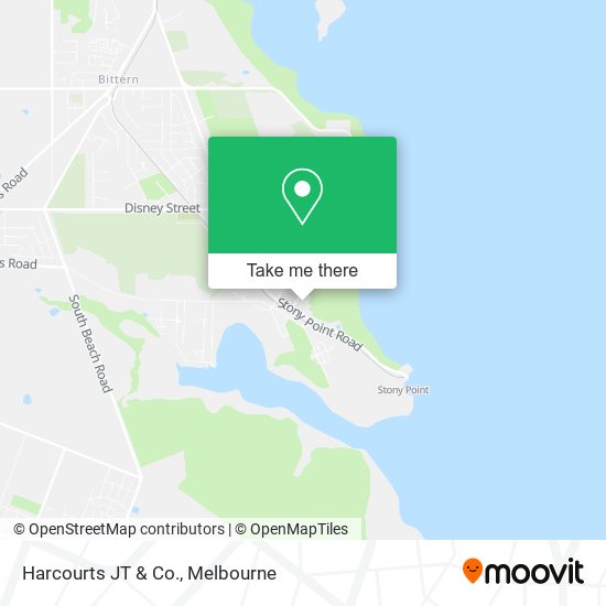 Harcourts JT & Co. map
