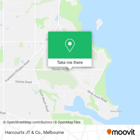 Harcourts JT & Co. map