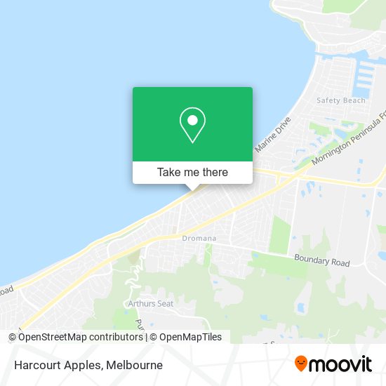 Harcourt Apples map