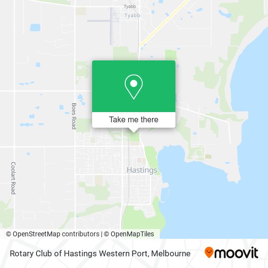 Rotary Club of Hastings Western Port map