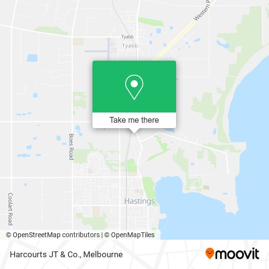 Harcourts JT & Co. map