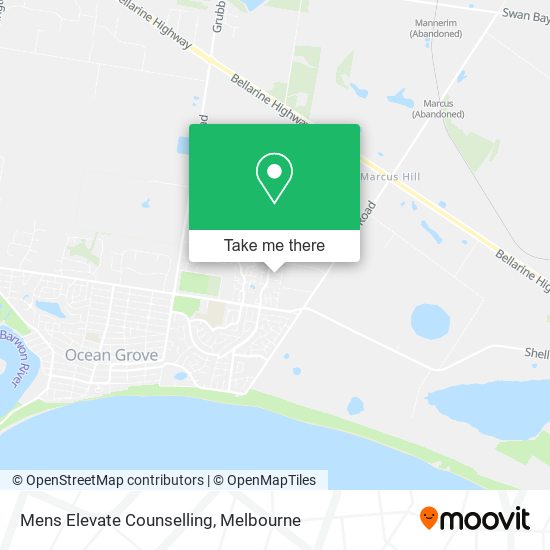 Mens Elevate Counselling map