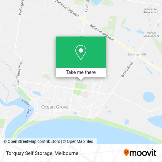 Torquay Self Storage map