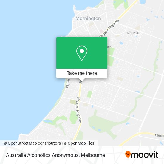 Australia Alcoholics Anonymous map