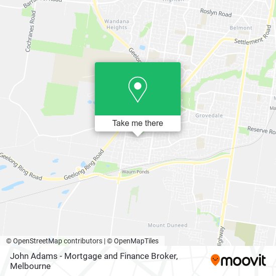 John Adams - Mortgage and Finance Broker map