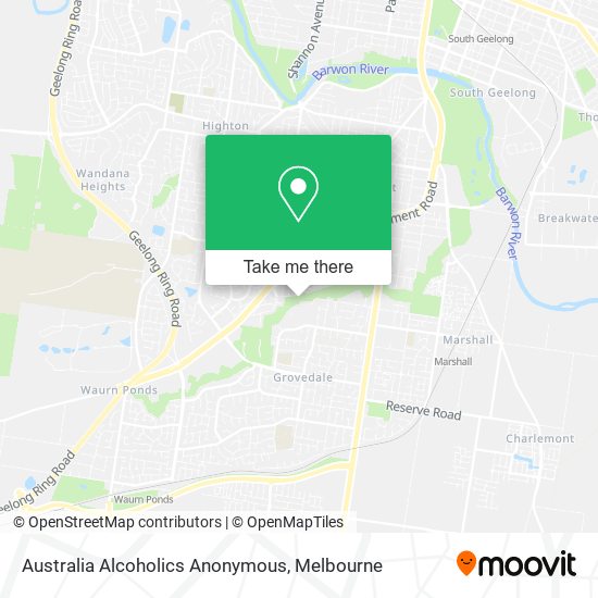 Australia Alcoholics Anonymous map