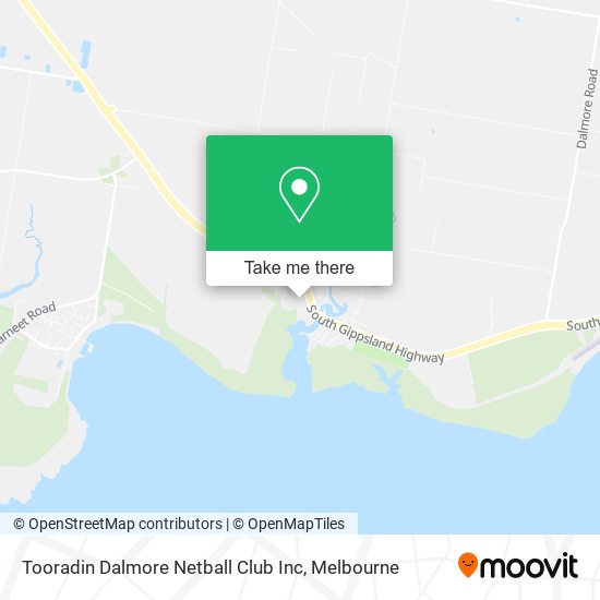 Tooradin Dalmore Netball Club Inc map