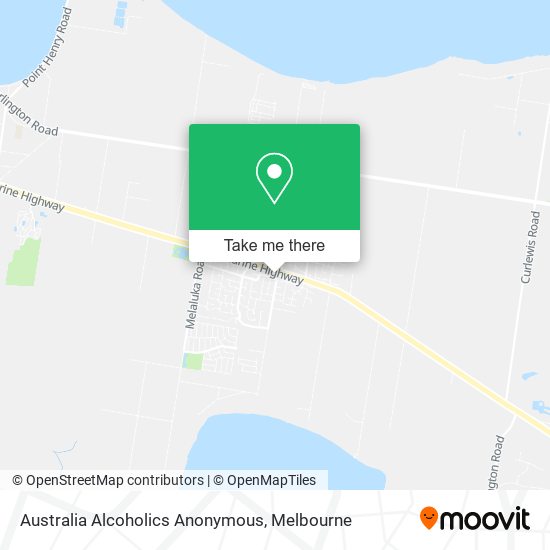 Australia Alcoholics Anonymous map