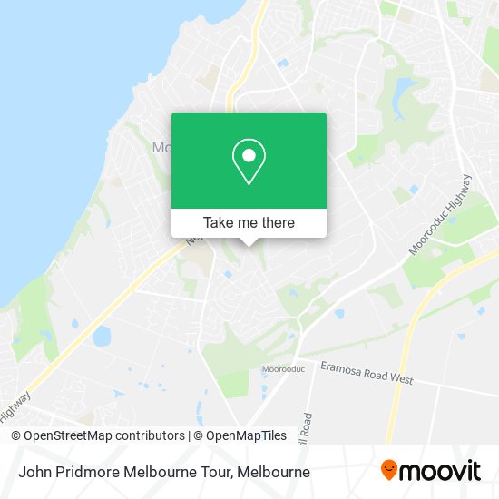 Mapa John Pridmore Melbourne Tour