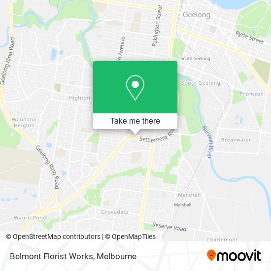Belmont Florist Works map