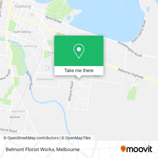 Belmont Florist Works map