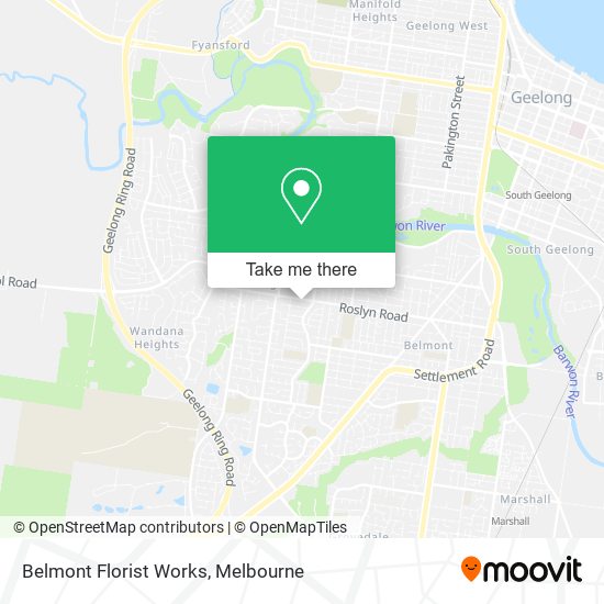 Belmont Florist Works map