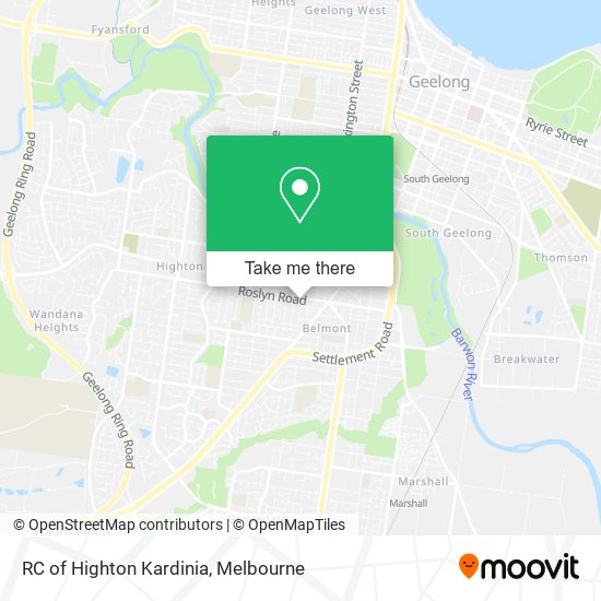 RC of Highton Kardinia map