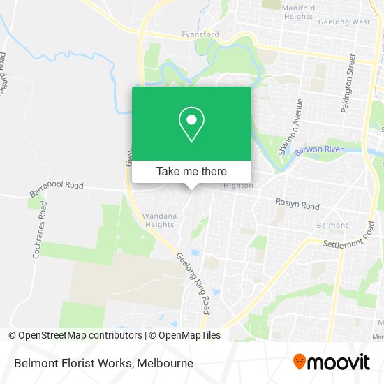 Belmont Florist Works map