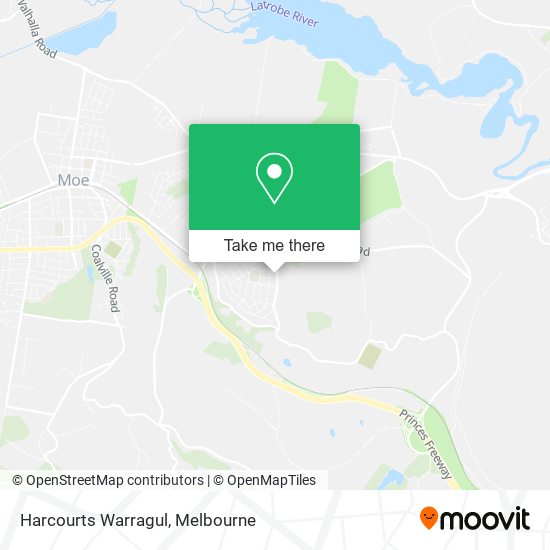 Mapa Harcourts Warragul